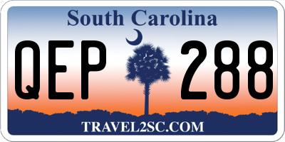 SC license plate QEP288