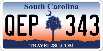 SC license plate QEP343