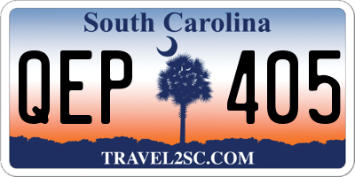 SC license plate QEP405
