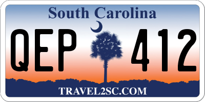 SC license plate QEP412
