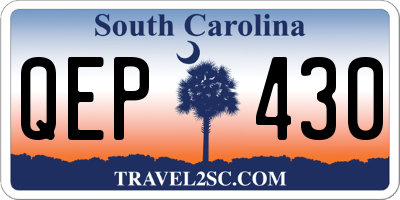 SC license plate QEP430