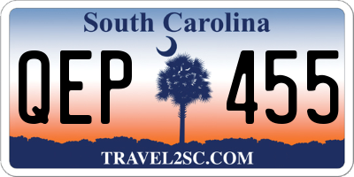 SC license plate QEP455