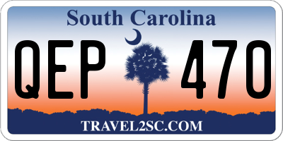 SC license plate QEP470