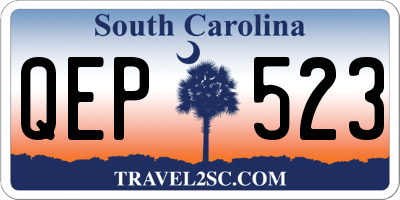 SC license plate QEP523