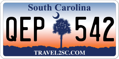 SC license plate QEP542
