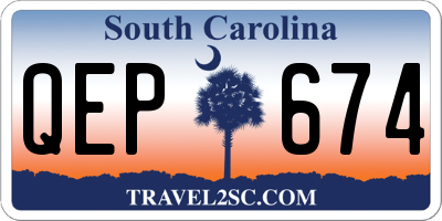 SC license plate QEP674