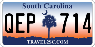 SC license plate QEP714