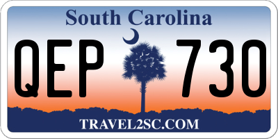 SC license plate QEP730