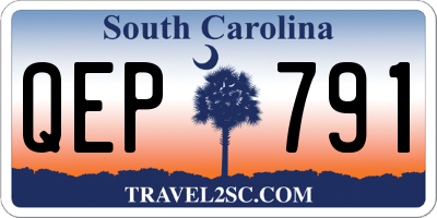 SC license plate QEP791