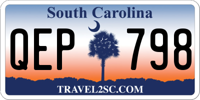 SC license plate QEP798