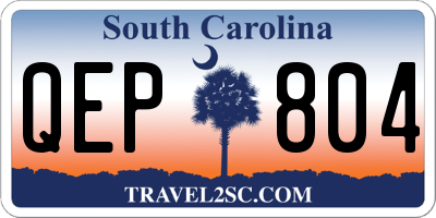SC license plate QEP804
