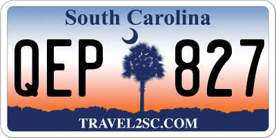 SC license plate QEP827