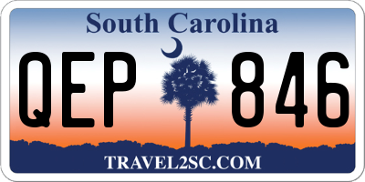 SC license plate QEP846