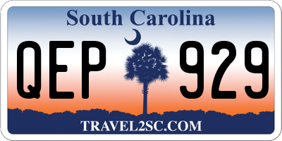 SC license plate QEP929