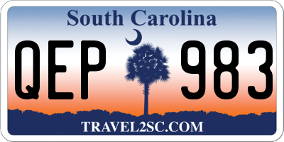 SC license plate QEP983