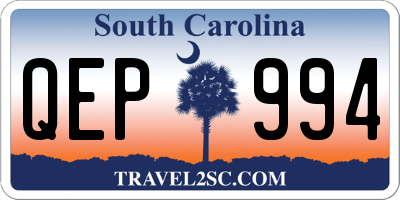 SC license plate QEP994