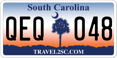 SC license plate QEQ048