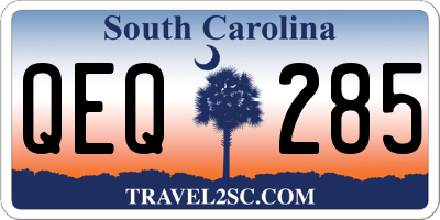 SC license plate QEQ285