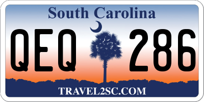 SC license plate QEQ286