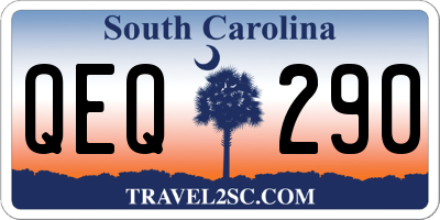 SC license plate QEQ290