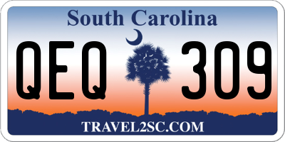 SC license plate QEQ309
