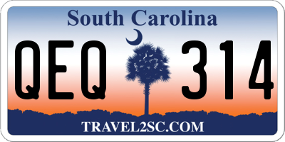 SC license plate QEQ314