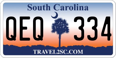 SC license plate QEQ334