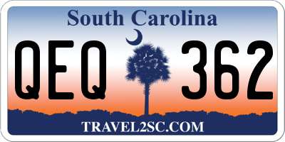 SC license plate QEQ362