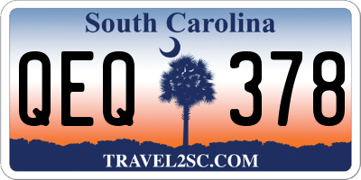SC license plate QEQ378