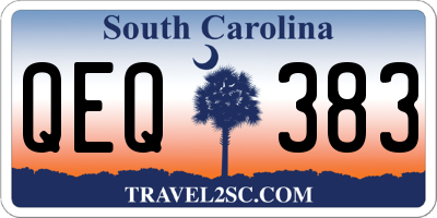 SC license plate QEQ383
