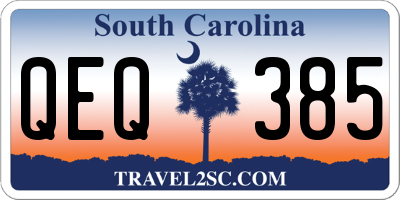 SC license plate QEQ385