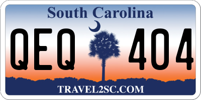 SC license plate QEQ404