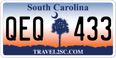 SC license plate QEQ433