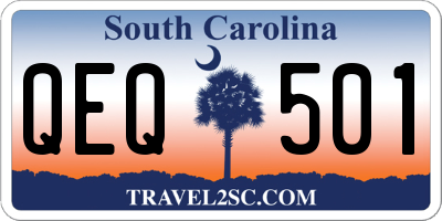 SC license plate QEQ501