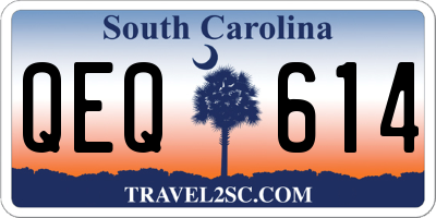 SC license plate QEQ614