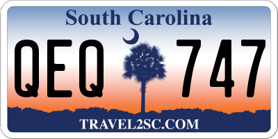 SC license plate QEQ747