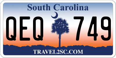 SC license plate QEQ749