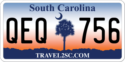 SC license plate QEQ756