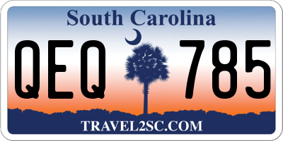 SC license plate QEQ785