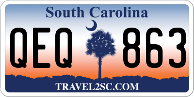 SC license plate QEQ863