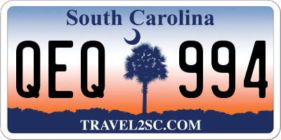 SC license plate QEQ994