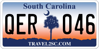 SC license plate QER046