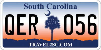 SC license plate QER056