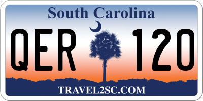SC license plate QER120