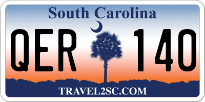SC license plate QER140