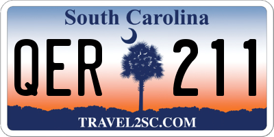 SC license plate QER211