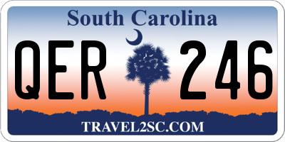 SC license plate QER246