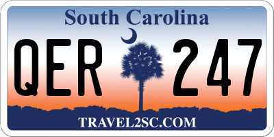 SC license plate QER247
