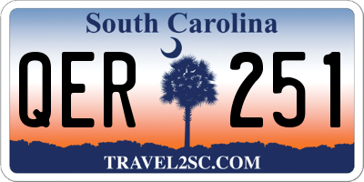 SC license plate QER251