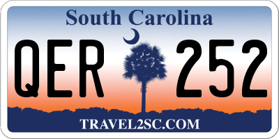 SC license plate QER252